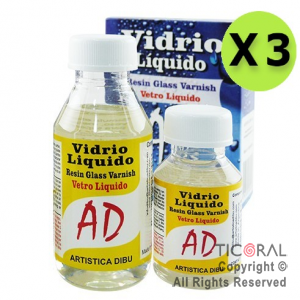 ACC.AD 117 VIDRIO LIQUIDO KIT 2 COMP. 150ML X 3 UNIDADES